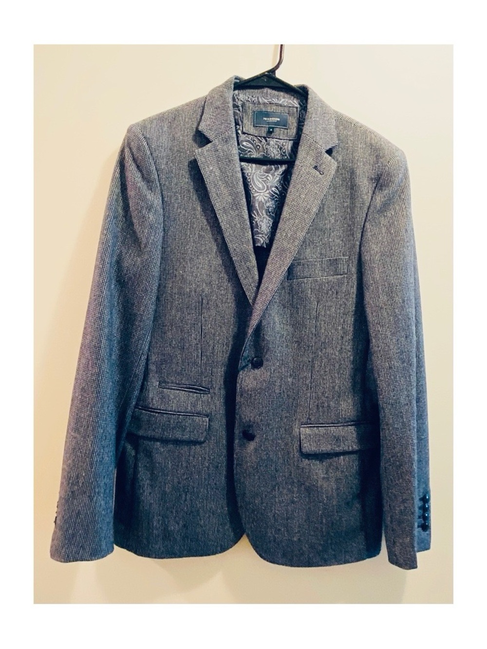 7Diamonds Ettore Blazer Men's Medium Navy Blue Micro Pattern Sport Coat NWT